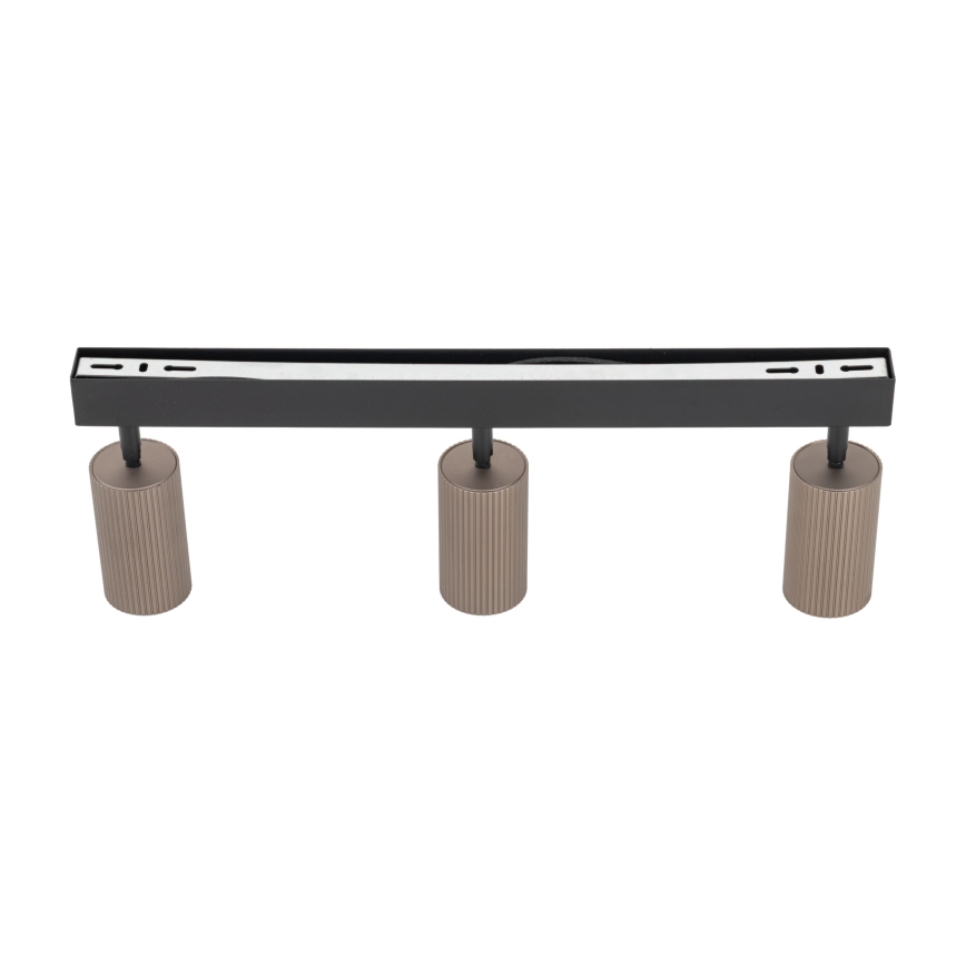 Точково осветително тяло TUNE 3xGU10/10W/230V черно/кафяво