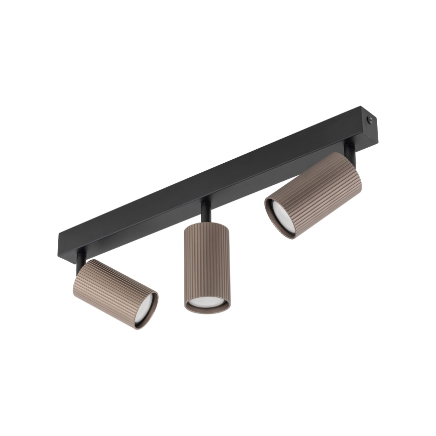 Точково осветително тяло TUNE 3xGU10/10W/230V черно/кафяво