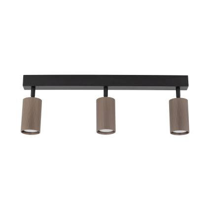 Точково осветително тяло TUNE 3xGU10/10W/230V черно/кафяво