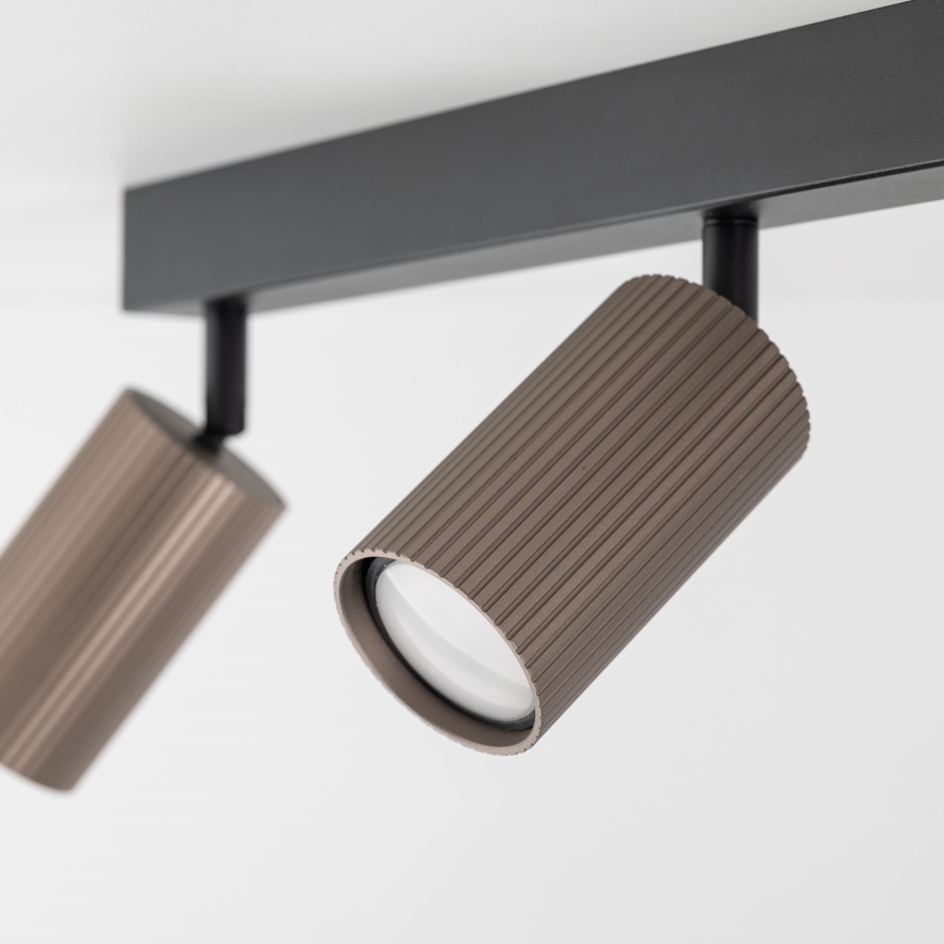 Точково осветително тяло TUNE 3xGU10/10W/230V черно/кафяво