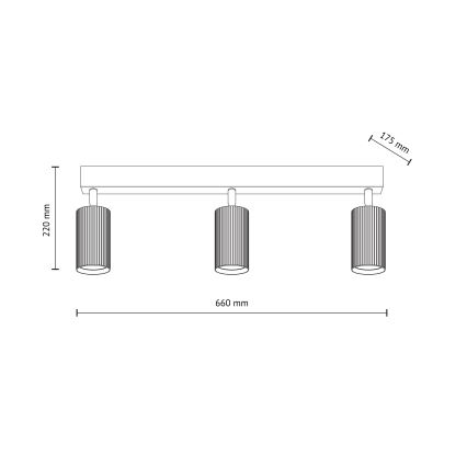 Точково осветително тяло TUNE 3xGU10/10W/230V черно/кафяво
