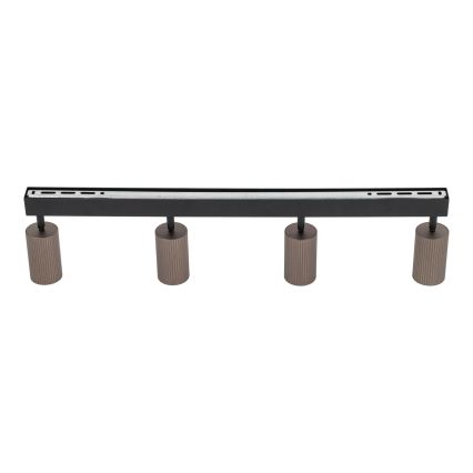 Точково осветително тяло TUNE 4xGU10/10W/230V черно/кафяво