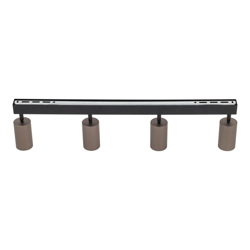 Точково осветително тяло TUNE 4xGU10/10W/230V черно/кафяво