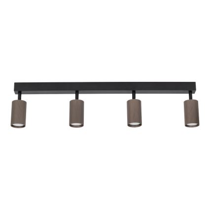 Точково осветително тяло TUNE 4xGU10/10W/230V черно/кафяво