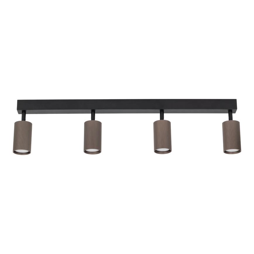 Точково осветително тяло TUNE 4xGU10/10W/230V черно/кафяво