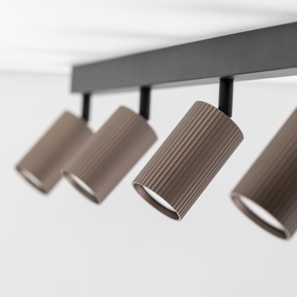 Точково осветително тяло TUNE 4xGU10/10W/230V черно/кафяво