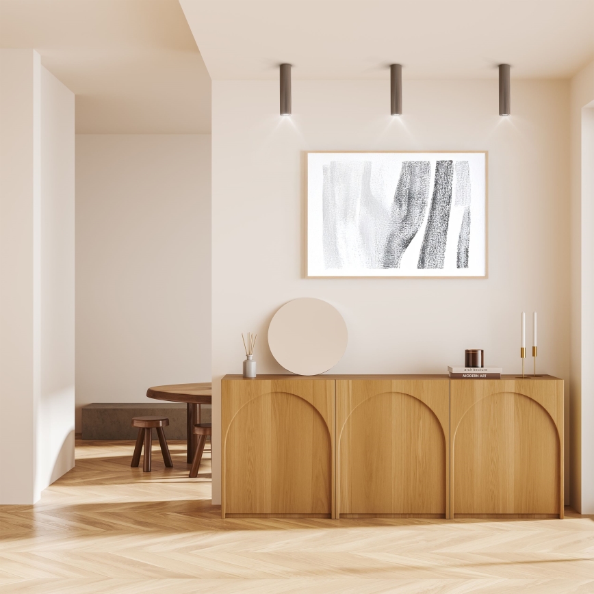 Точково осветително тяло TUNE L 1xGU10/10W/230V 24 cm кафяво