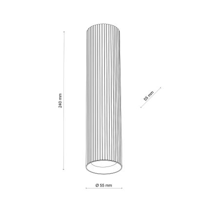 Точково осветително тяло TUNE L 1xGU10/10W/230V 24 cm кафяво