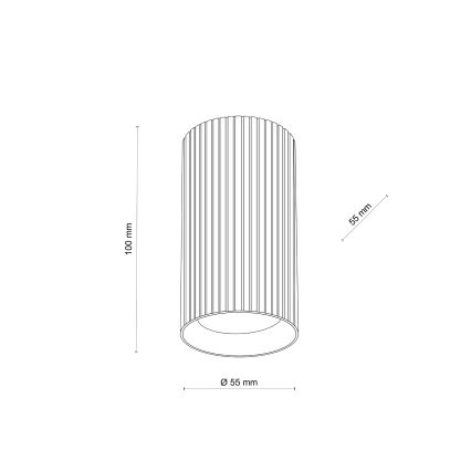Точково осветително тяло TUNE S 1xGU10/10W/230V 10 cm черно