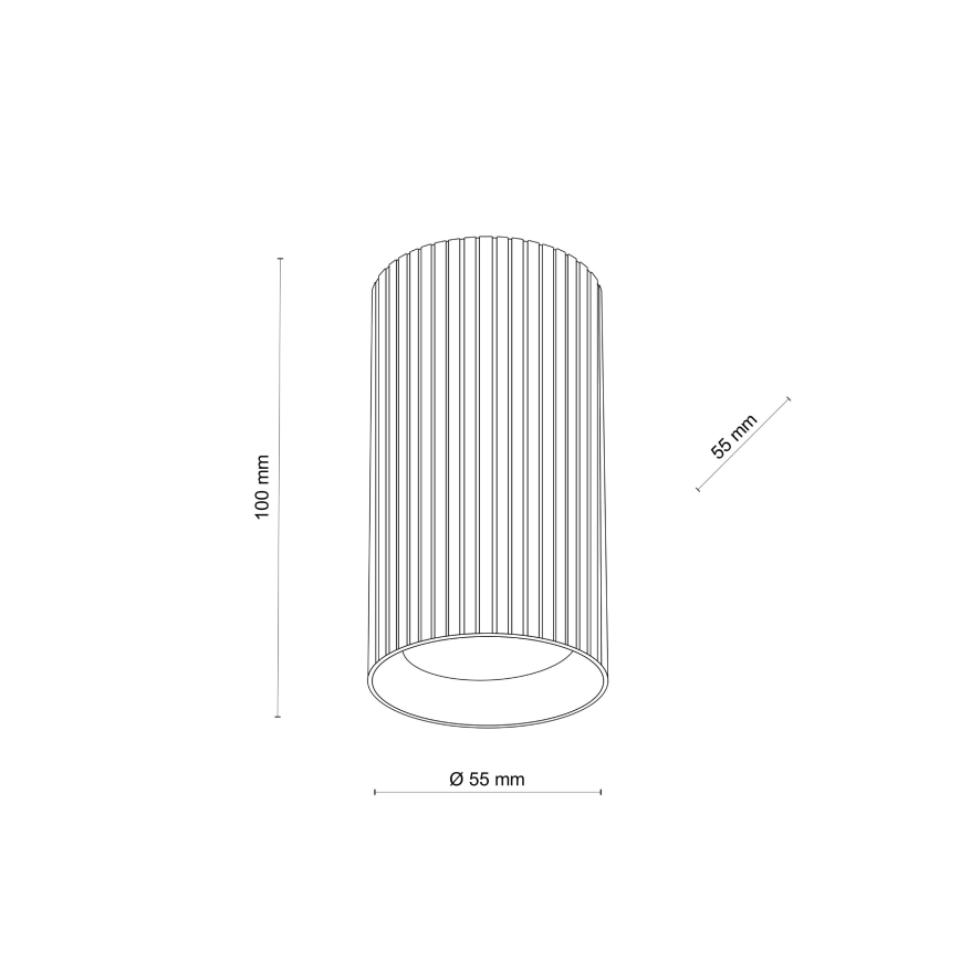 Точково осветително тяло TUNE S 1xGU10/10W/230V 10 cm черно