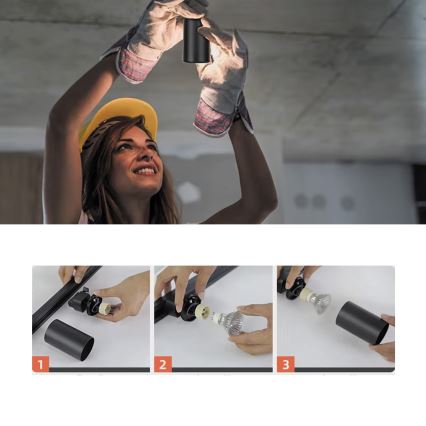 Точково осветително тяло за 1-фазна шинна система 1xGU10/10W/230V бяло