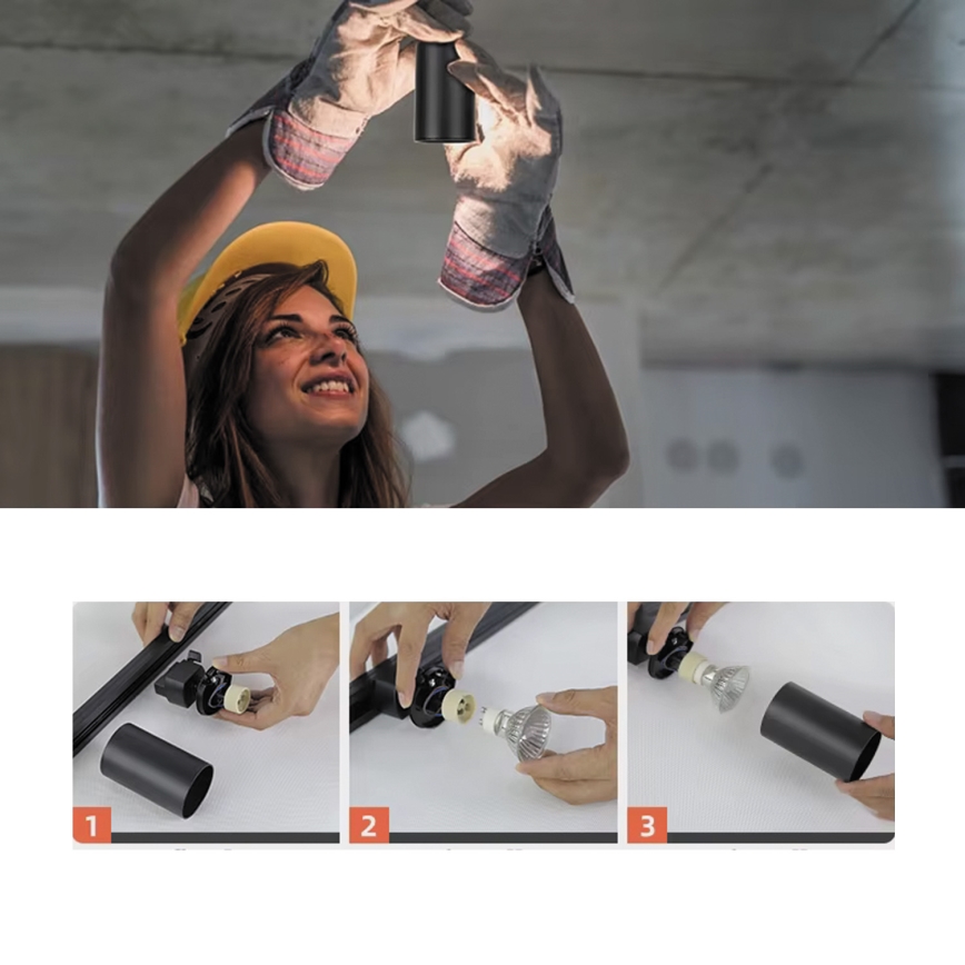 Точково осветително тяло за 1-фазна шинна система 1xGU10/10W/230V бяло