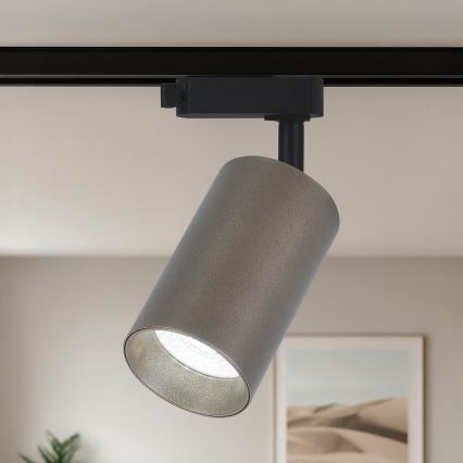 Точково осветително тяло за 1-фазна шинна система PIPE 1xGU10/10W/230V кафяво