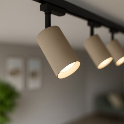 Точково осветително тяло за еднофазна шинна система PIPE 1xGU10/10W/230V, бежово