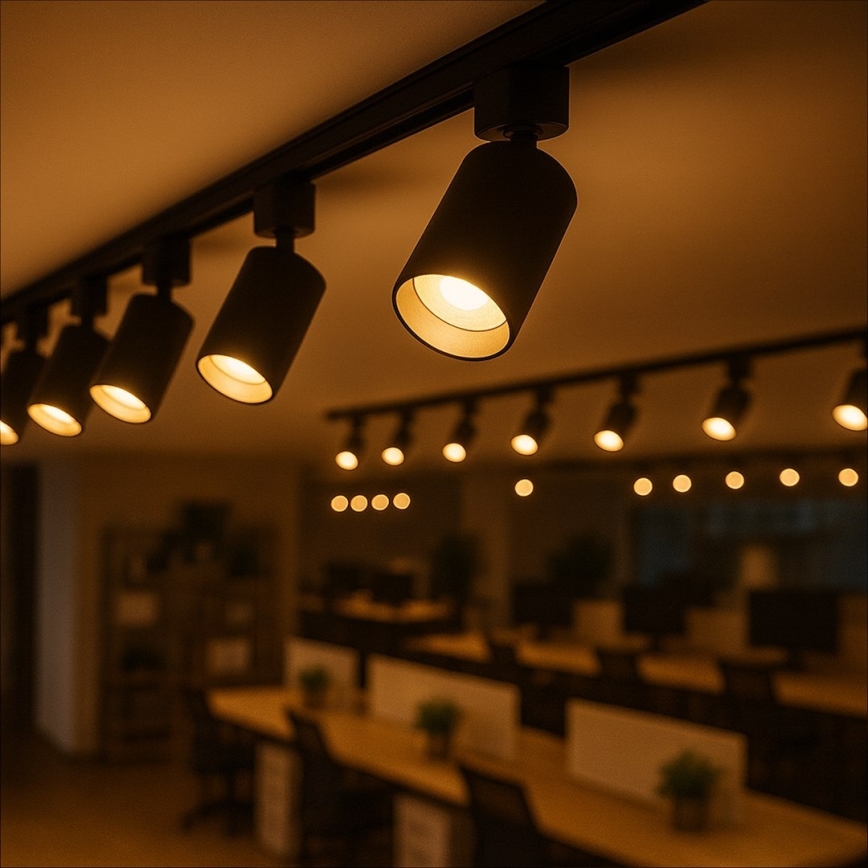 Точково осветително тяло за еднофазна шинна система TIGER 1xGU10/10W/230V черно