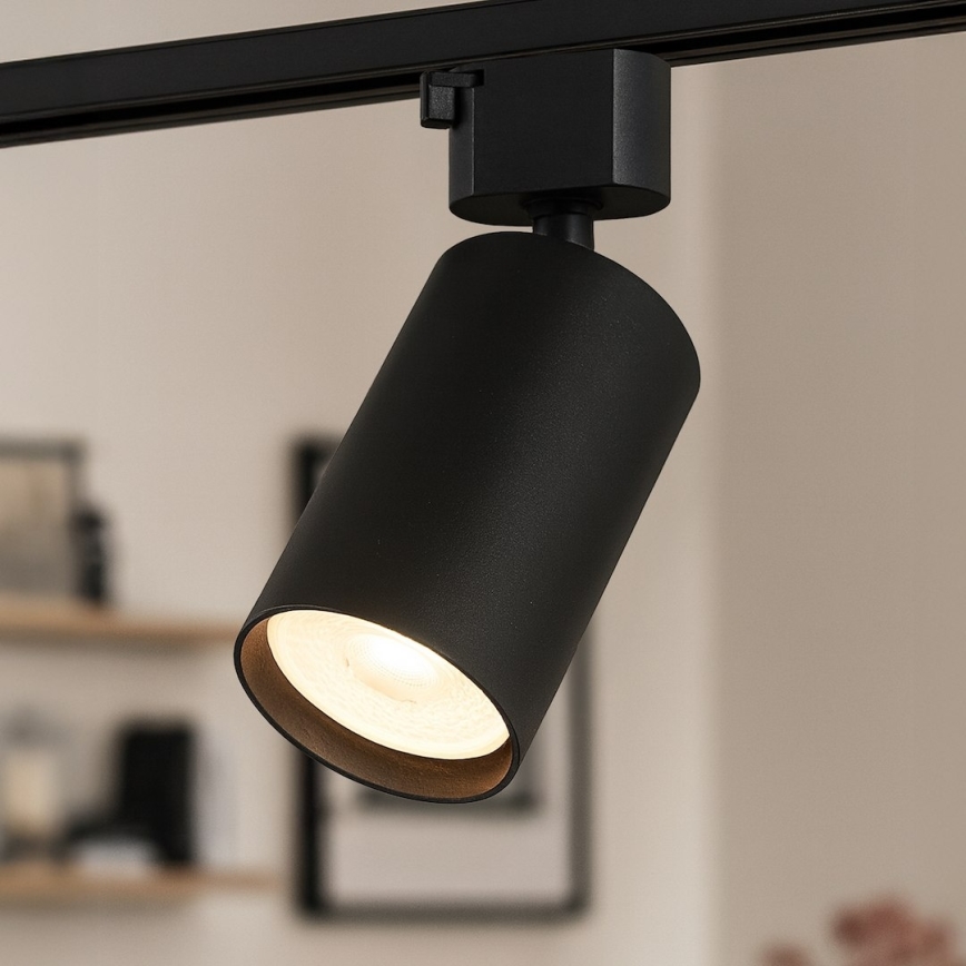 Точково осветително тяло за еднофазна шинна система TIGER 1xGU10/10W/230V черно