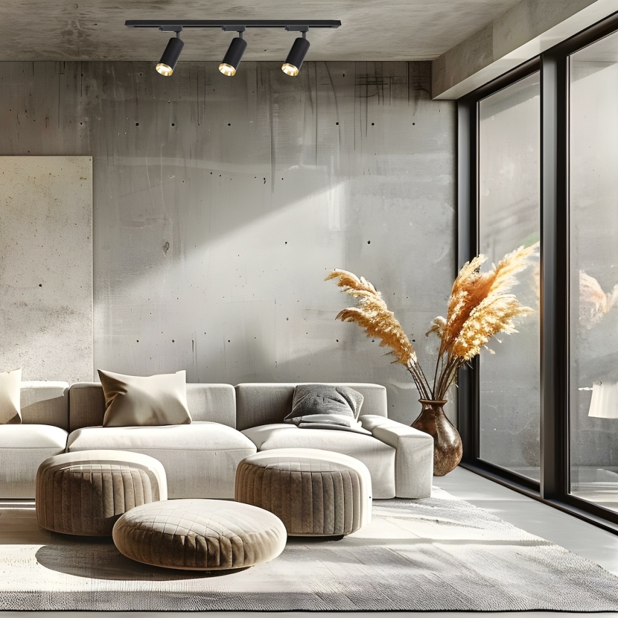 Точково осветително тяло за релсова система MICA 3xGU10/10W/230V черно/златно