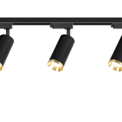 Точково осветително тяло за релсова система MICA 3xGU10/10W/230V черно/златно
