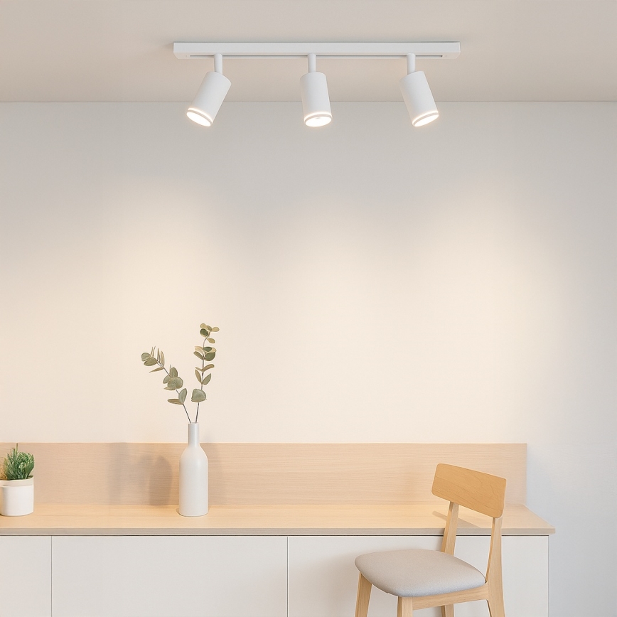 Точково осветително тяло за релсова система PIPE 3xGU10/10W/230V бяло