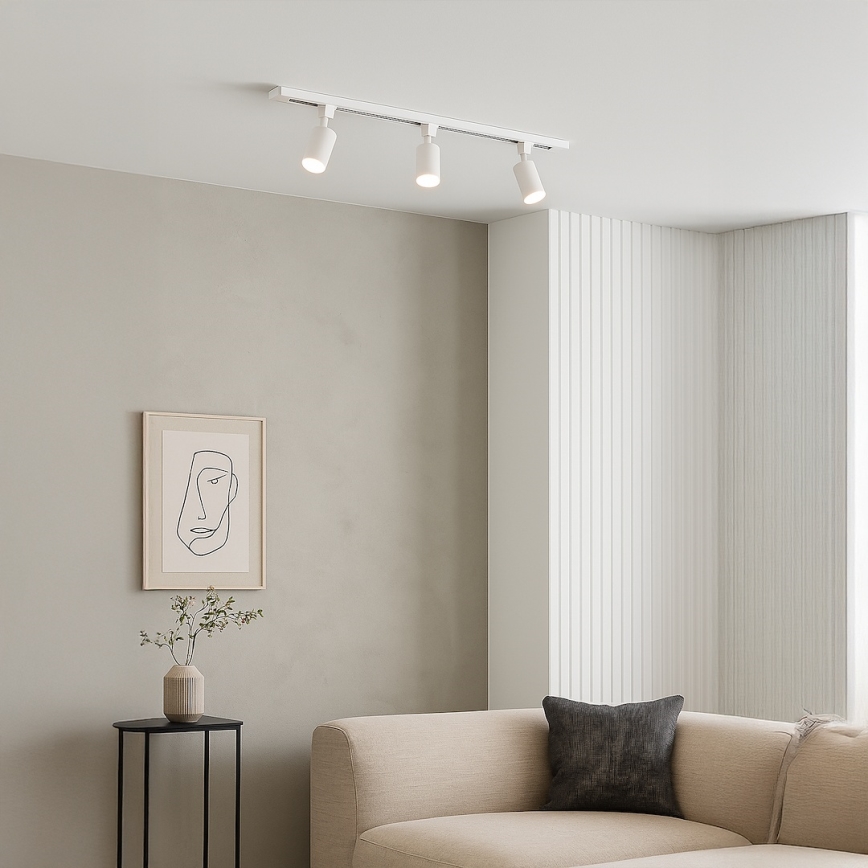 Точково осветително тяло за шинна система TIGER 3xGU10/10W/230V бяло