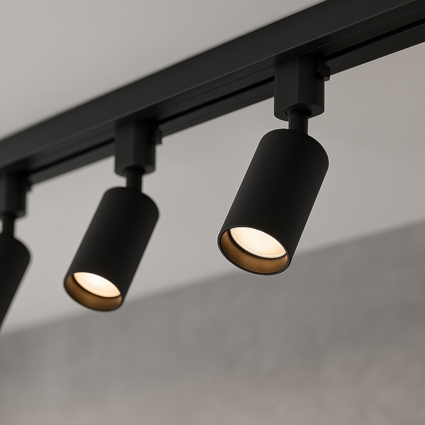 Точково осветително тяло за шинна система TIGER 3xGU10/10W/230V черно