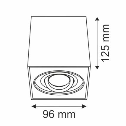 Точково осветление, луна HADAR Q1 1xGU10/10W/230V черна
