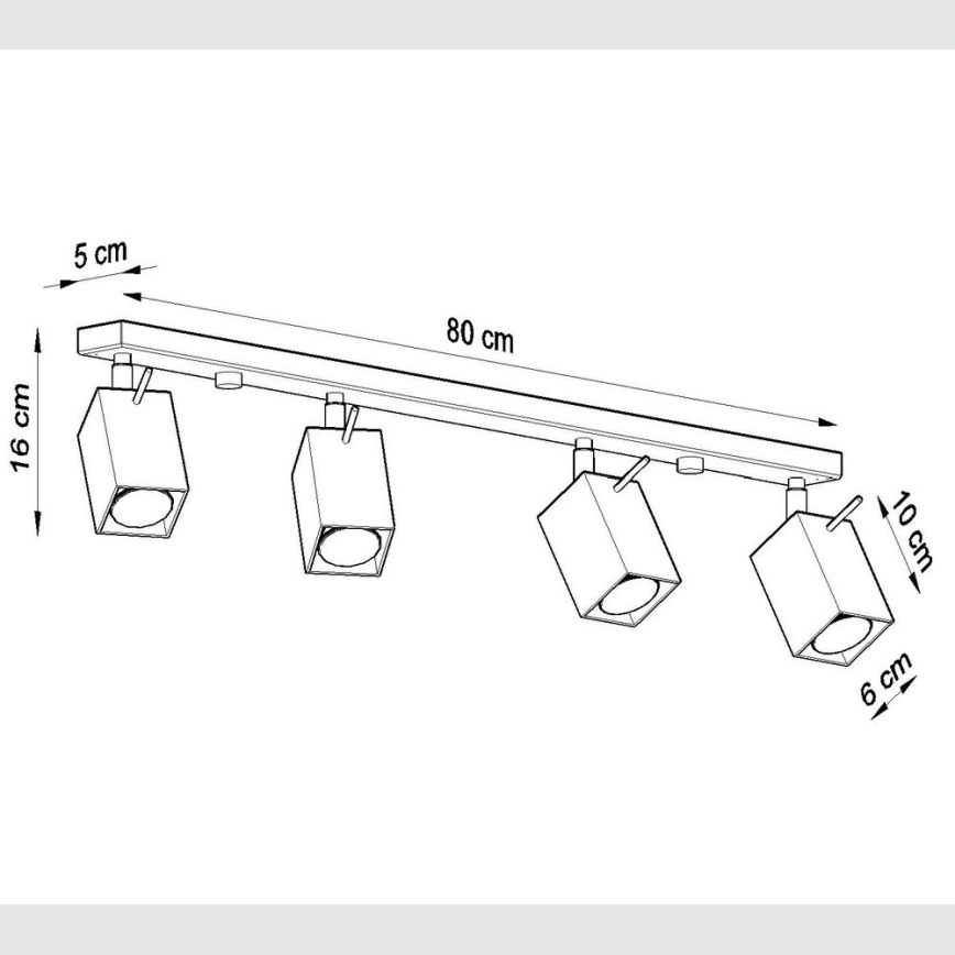 Точково осветление, луна MERIDA 4xGU10/40W/230V бяла