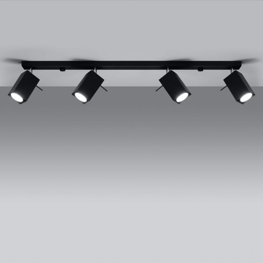 Точково осветление, луна MERIDA 4xGU10/40W/230V черна