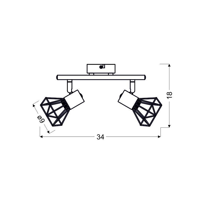 Точково осветление, луна VERVE 2xE14/40W/230V
