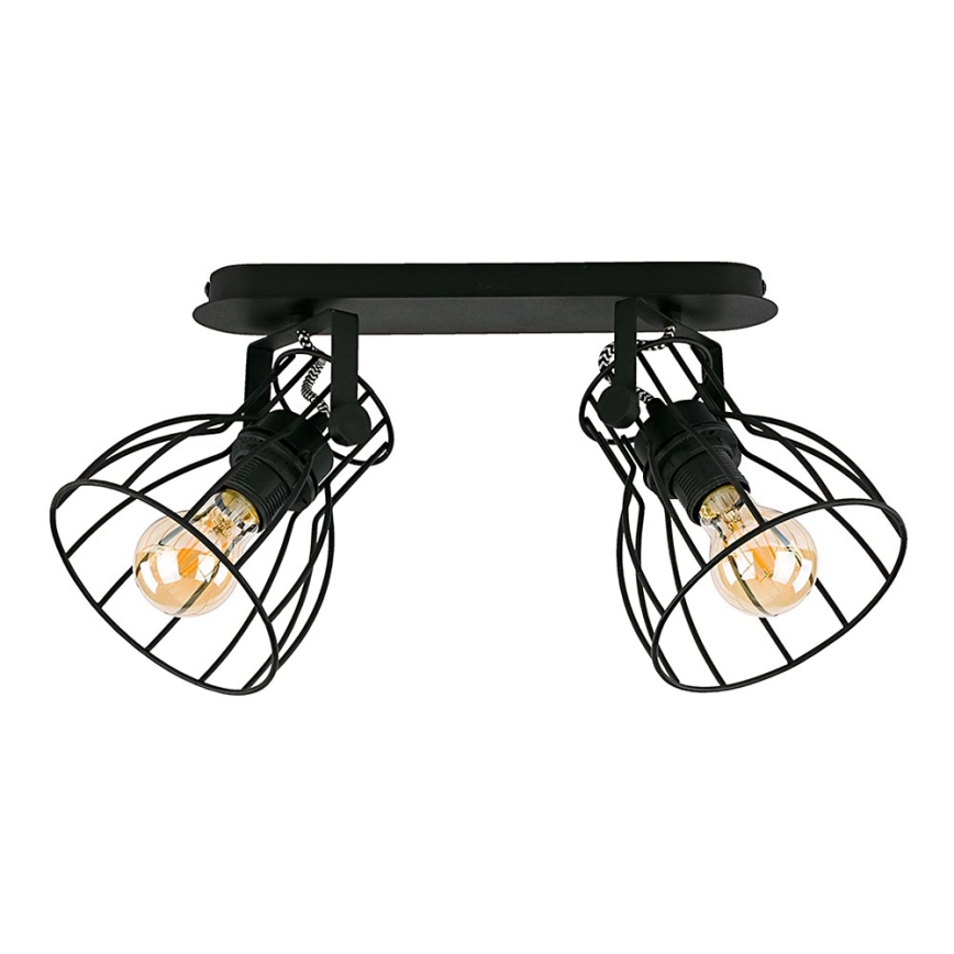 Точково осветително тяло ALANO BLACK 2xE27/60W/230V
