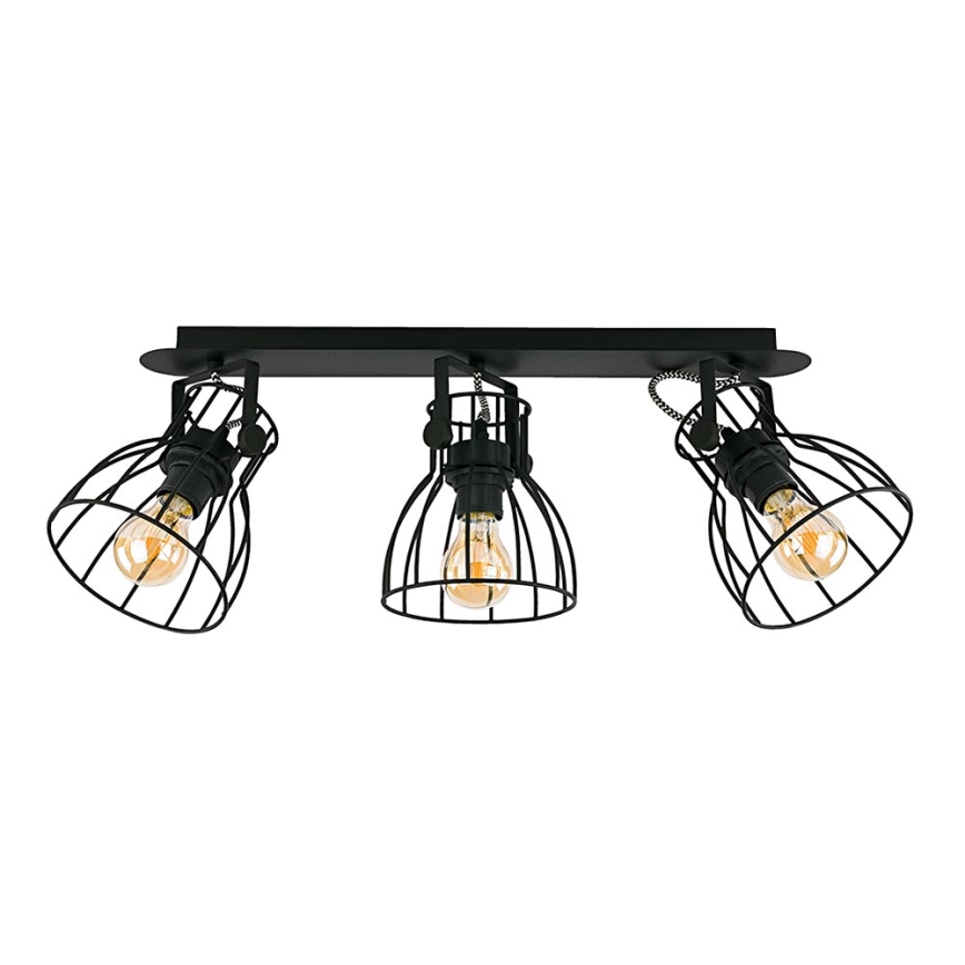 Точково осветително тяло ALANO BLACK 3xE27/60W/230V