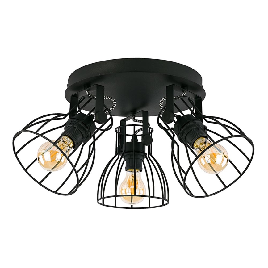 Точково осветително тяло ALANO BLACK 3xE27/60W/230V