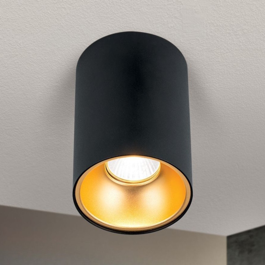 Точково осветително тяло STARLIGHT 1xGU10/50W/230V черно/златно