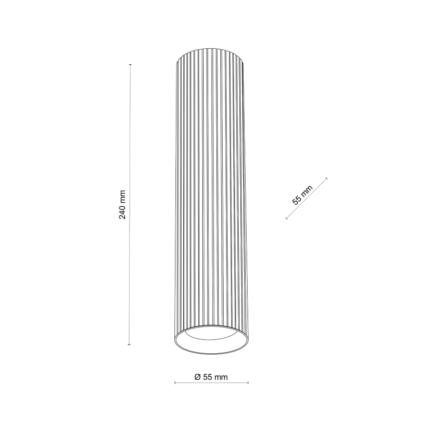 Точково осветително тяло TUNE L 1xGU10/10W/230V 24 cm кафяво