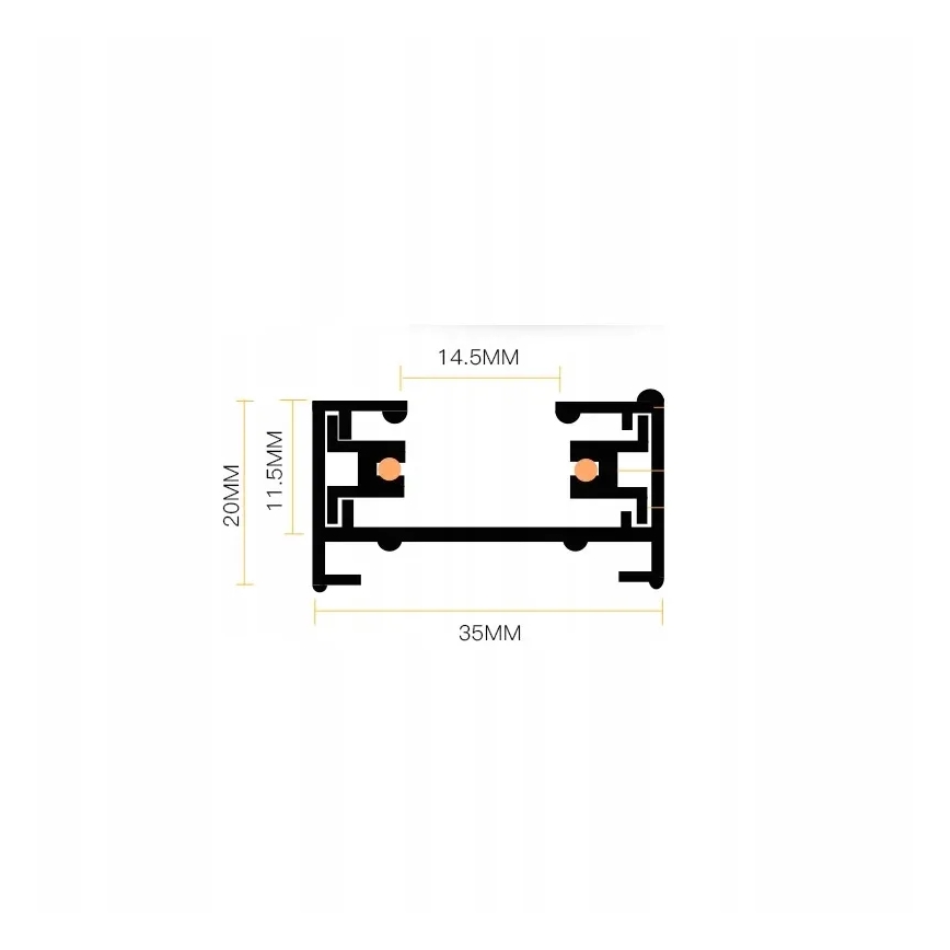 Точково осветително тяло за 1-фазна релсова система 1xGU10/10W/230V черно