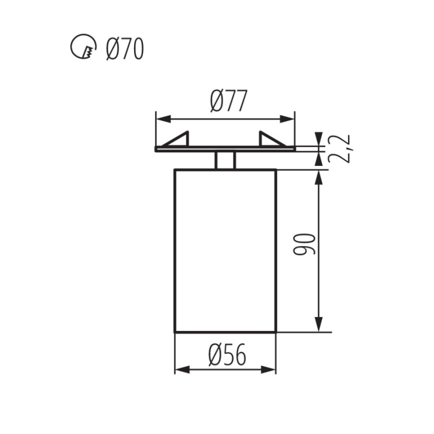 Точково осветление, луна CHIRO 1xGU10/35W/230V черна