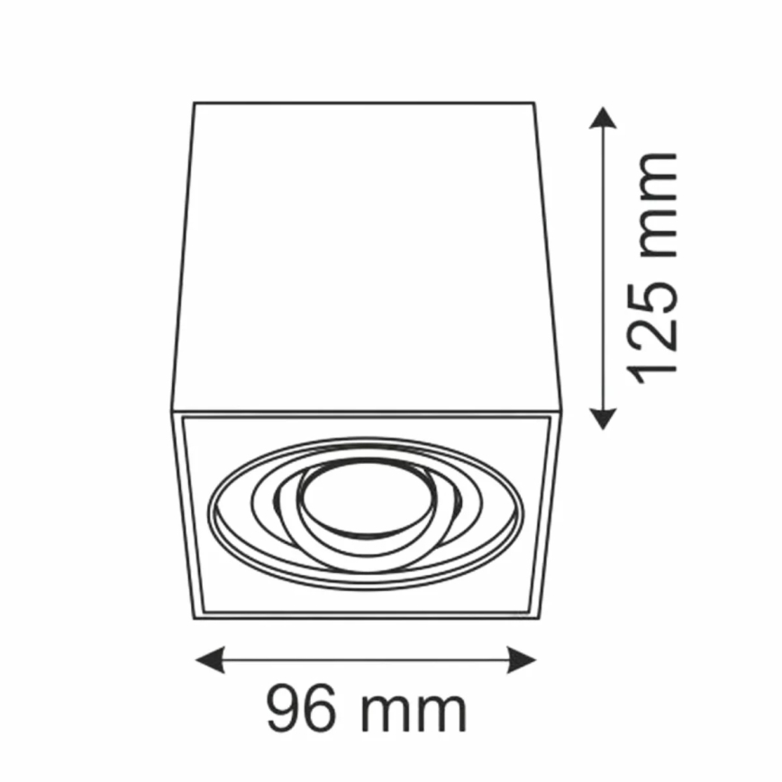 Точково осветление, луна HADAR Q1 1xGU10/10W/230V черна