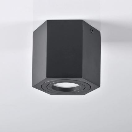 Точково осветление, луна HEXAGON 1xGU10/10W/230V черна