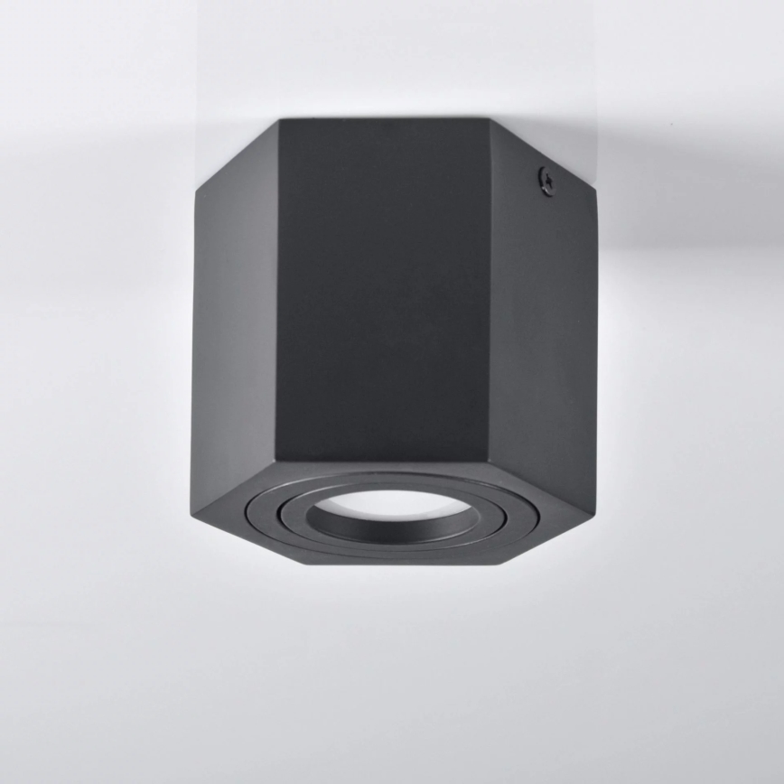 Точково осветление, луна HEXAGON 1xGU10/10W/230V черна