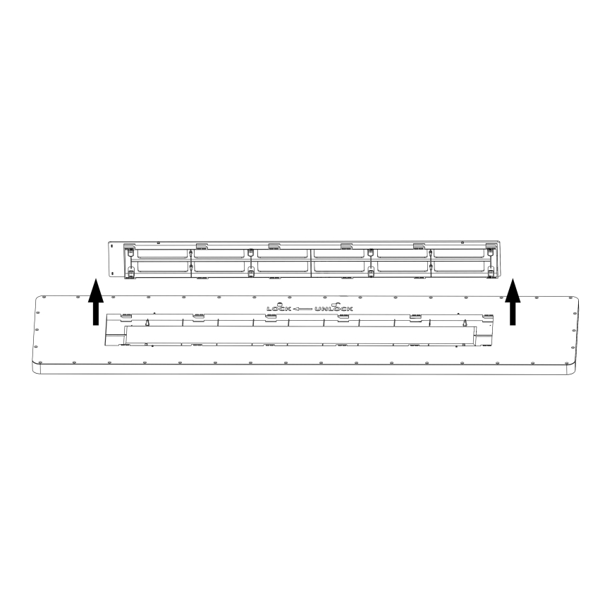 Top Light - LED Димируем панел за повърхностен монтаж REVIT LED/70W/230V 3000-6500K 120x30 см черен + дистанционно управление