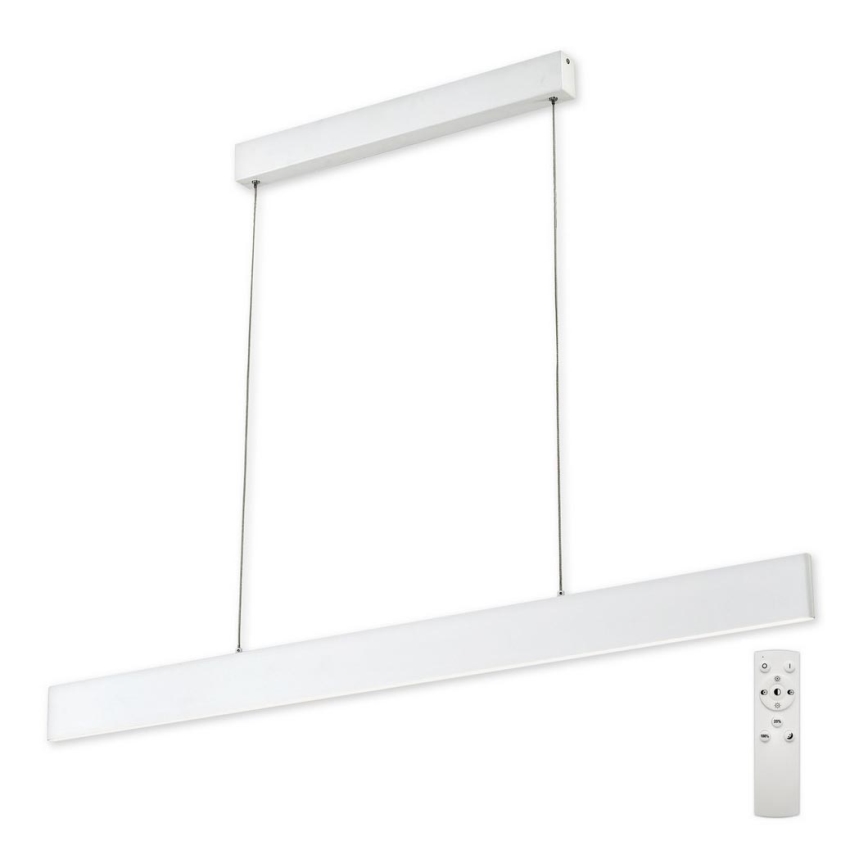 Top Light - LED Димируем пендел LINE LED/30W/230V бял + дистанционно управление