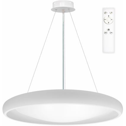 Top Light - LED Димируем пендел SALERNO LED/60W/230V 3000-6500K Ø 60 см бял + дистанционно управление