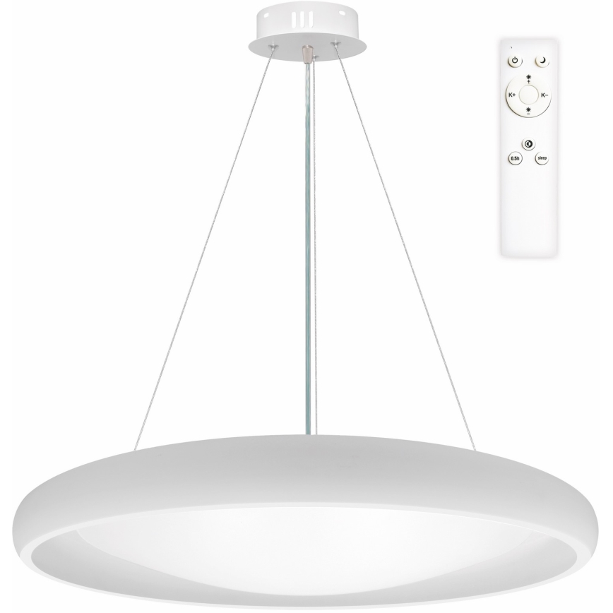 Top Light - LED Димируем пендел SALERNO LED/60W/230V 3000-6500K Ø 60 см бял + дистанционно управление