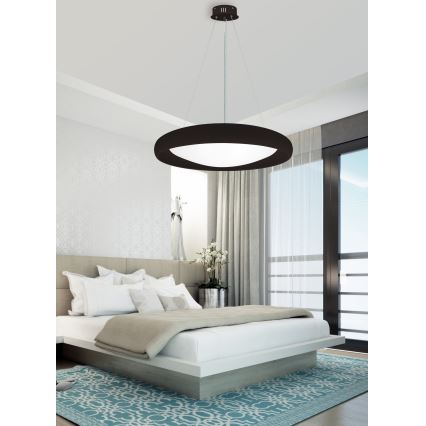 Top Light - LED Димируем пендел SALERNO LED/60W/230V 3000-6500K Ø 60 см черен + дистанционно управление