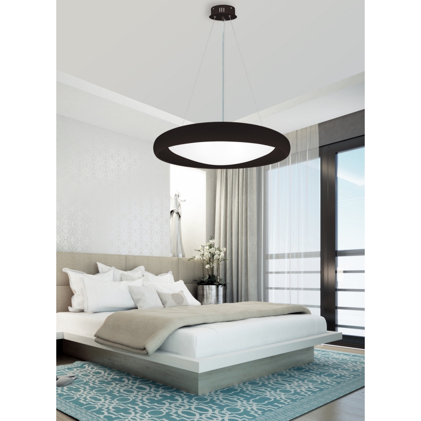 Top Light - LED Димируем пендел SALERNO LED/60W/230V 3000-6500K Ø 60 см черен + дистанционно управление