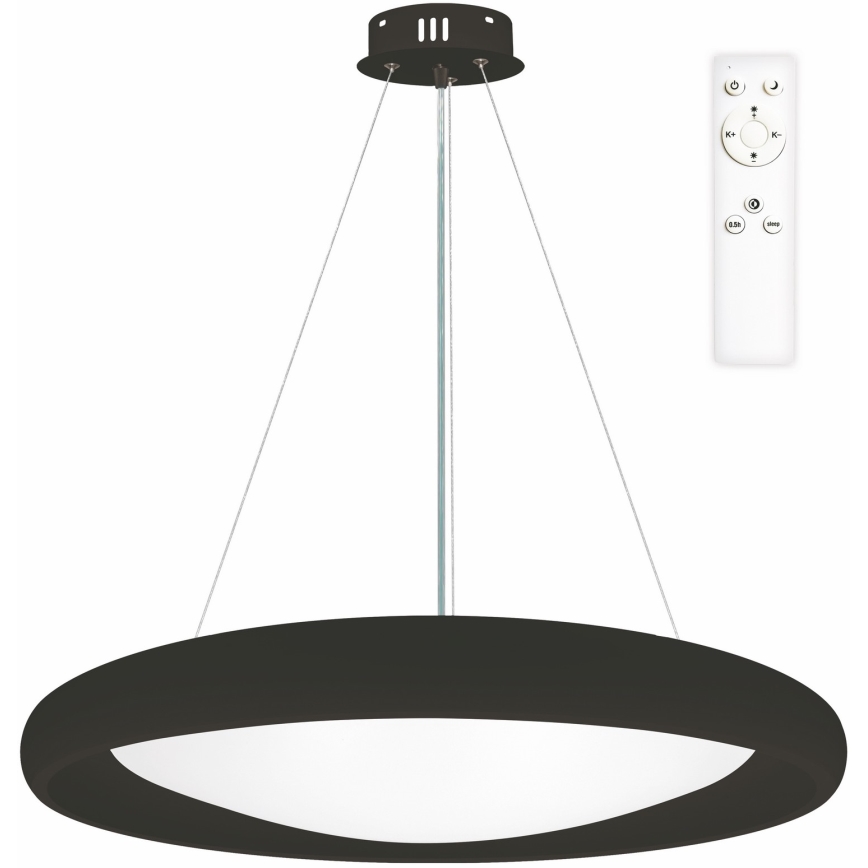Top Light - LED Димируем пендел SALERNO LED/60W/230V 3000-6500K Ø 60 см черен + дистанционно управление