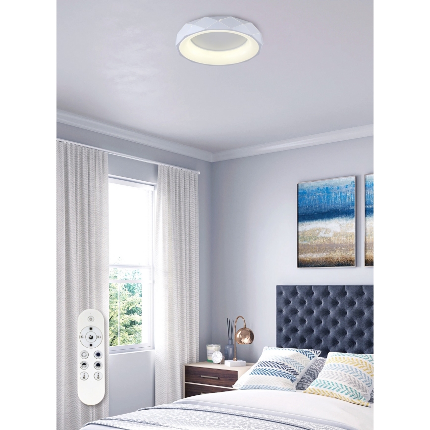 Top Light  - LED Димируем плафон APOLO LED/45W/230V бял + дистанционно управление