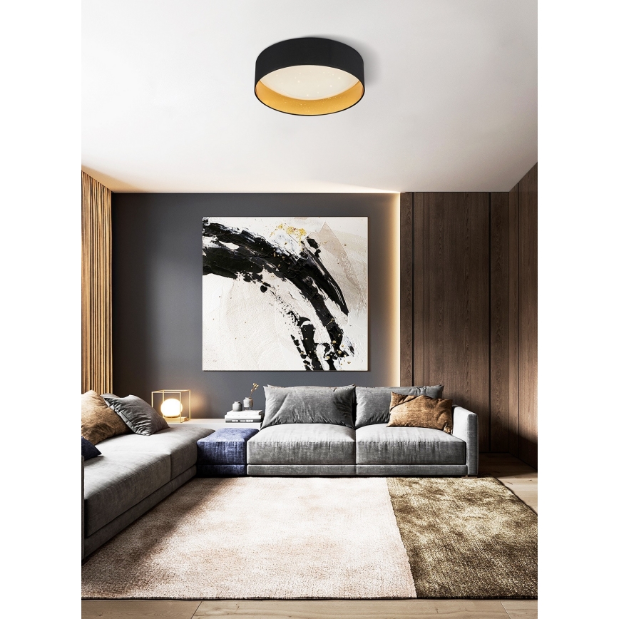 Top Light - LED Димируем плафон IVONA 40C + д.у. LED/24W/230V + дистанционно управление черен