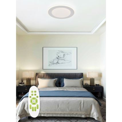 Top Light - LED Димируем плафон NORMAN LED/51W/230V Ø 39 см бял + дистанционно управление