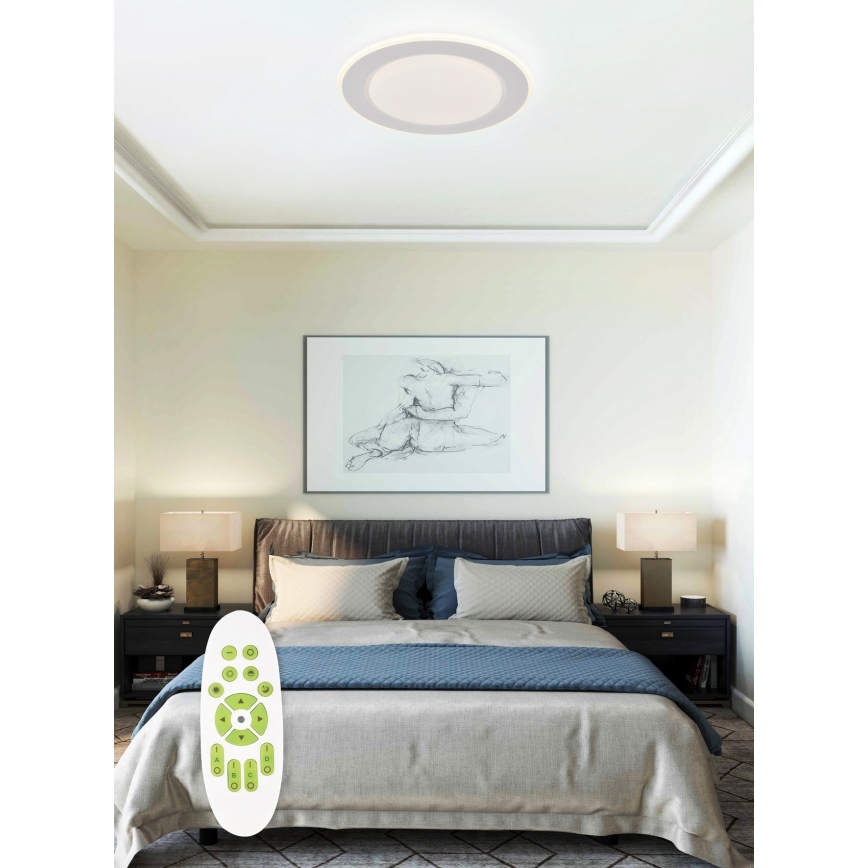 Top Light - LED Димируем плафон NORMAN LED/51W/230V Ø 39 см бял + дистанционно управление